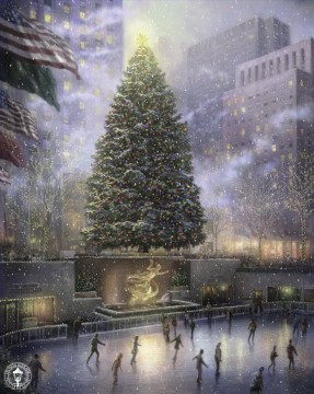  christ - Christmas in New York Thomas Kinkade